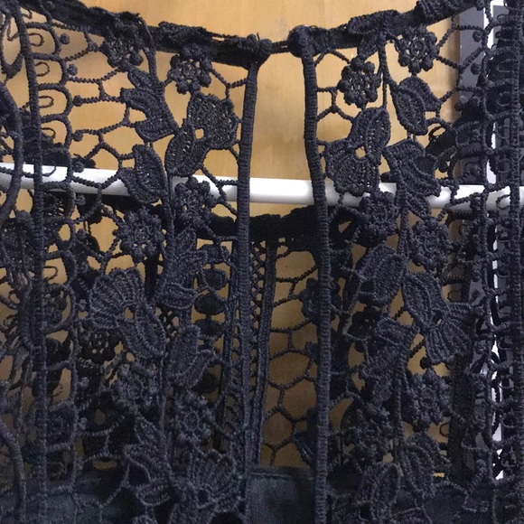 Impeccable Pig Medium Black Lace Romper - Picture 3 of 5